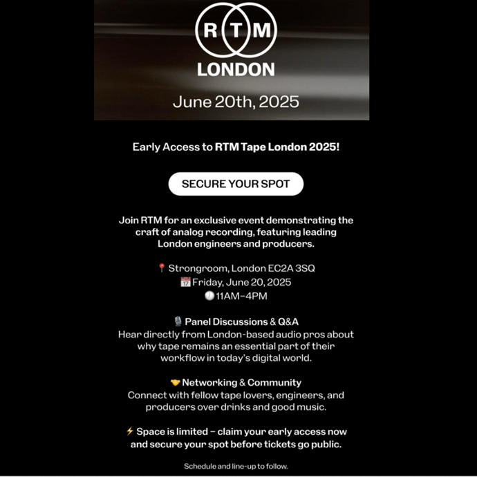 RTM Audio Tape Event 2025 In London