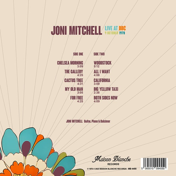 Joni Mitchell Live At The BBC 9 October 1970 LP The Sound Of Tape joni-mitchell-live-at-the-bbc-9-october-1970-lp-the-sound-of-tape