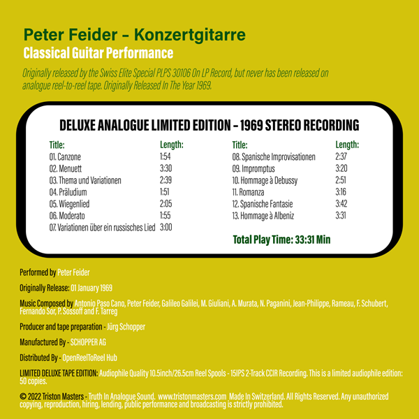 Peter Feider - Konzertgitarre