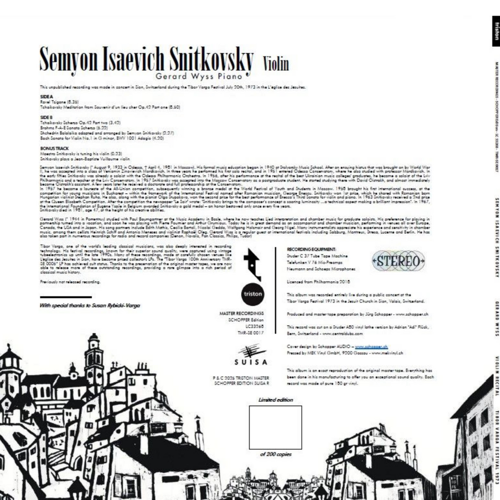 Semyon Isaevich Snitkovsky - Violin Recital