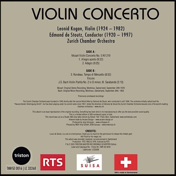 Leonid Kogan - Edmond De Stoutz - Violin Concerto - Vol. 7