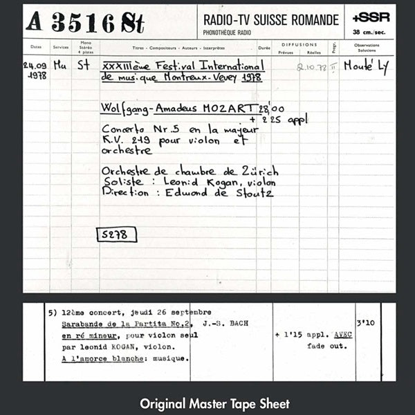 Leonid Kogan - Edmond De Stoutz - Violin Concerto - Vol. 7