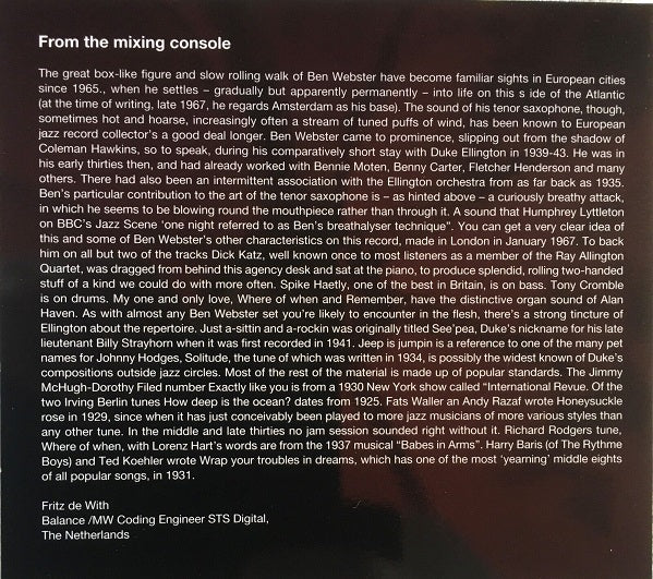 Old Betsy - The Sound Of Big Ben Webster