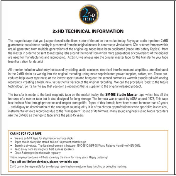 2xHD Fusion - Technical Information