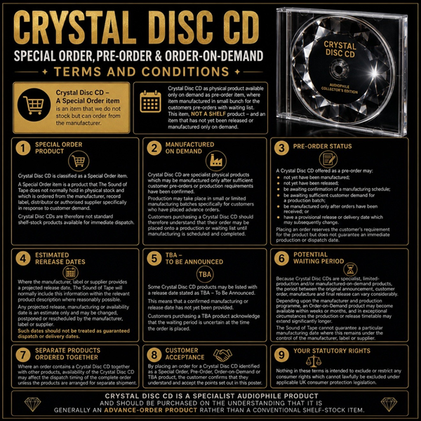 Crystal Disc CD – Order-on-Demand Terms and Conditions