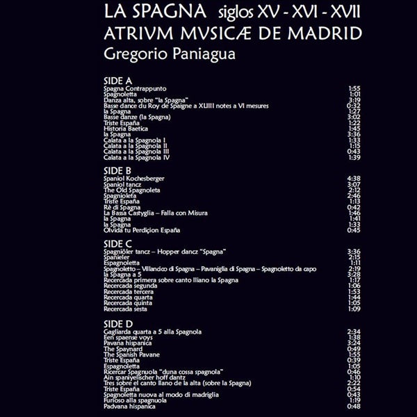 Gregorio Paniagua - La Spagna