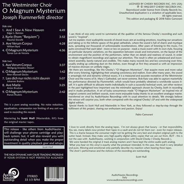 Westminster Choir - O Magnum Mysterium