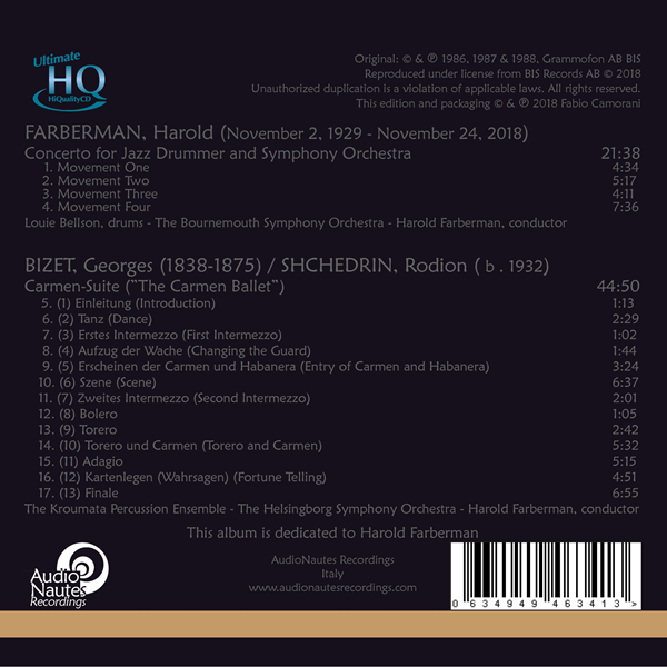 Farberman, Shchedrin - Concerto for Jazz & Carmen Suite