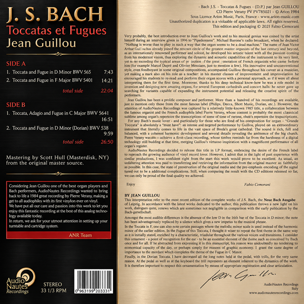 J. S. Bach - Jean Guillou – Toccatas et Fugues
