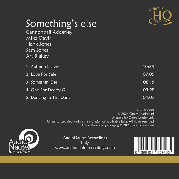 Cannonball Adderley  - Somethin' Else