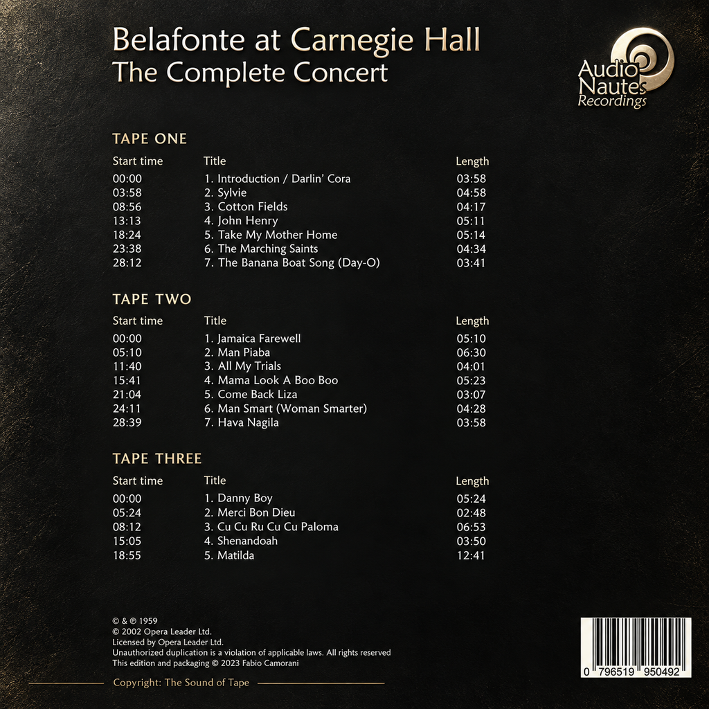 Harry Belafonte - Belafonte At Carnegie Hall