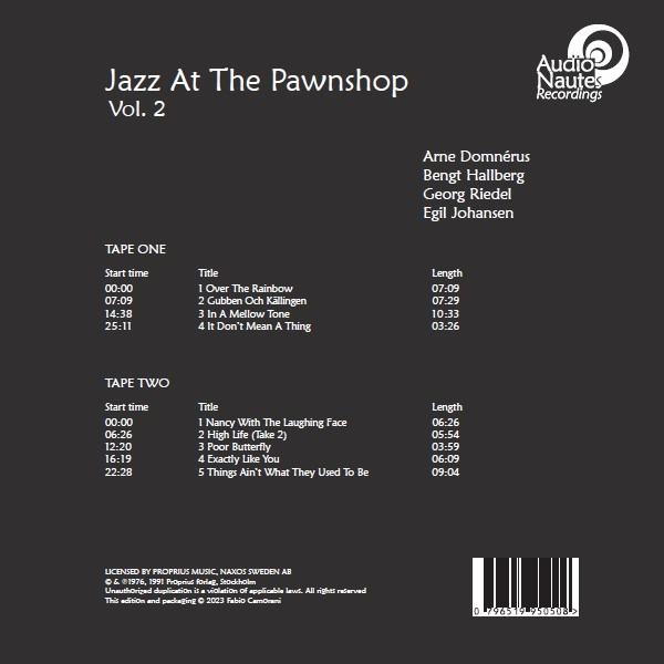 Arne Domnerus - Jazz At The Pawnshop  - Vol. 2 [2xReel Tapes]