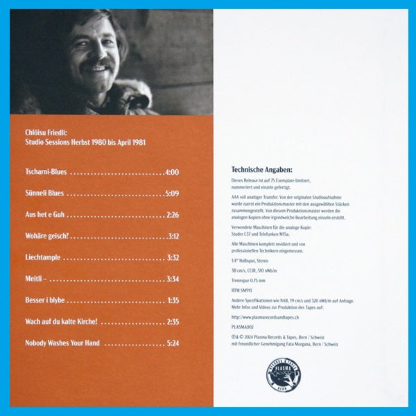 Chlöisu Friedli - Studio Sessions - Herbst 1980 bis April 1981