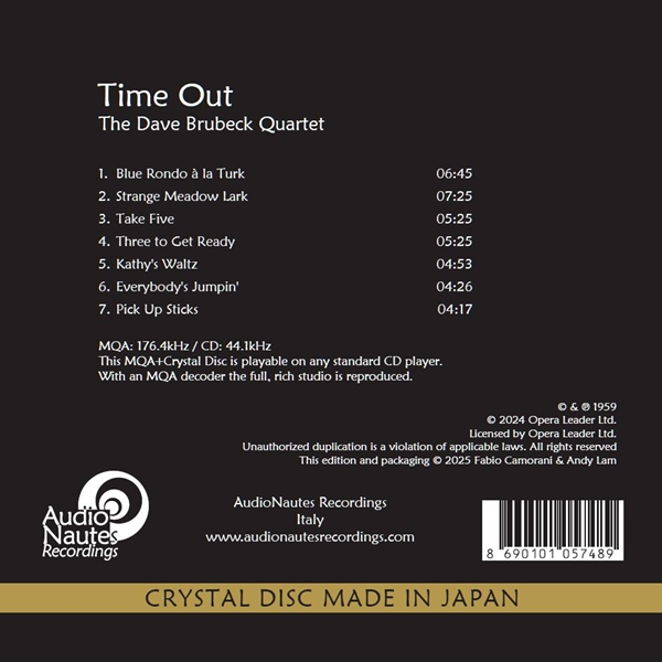 The Dave Brubeck Quartet - Time Out [Crystal Disc]