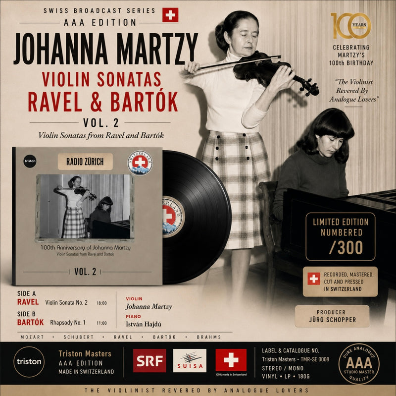 Johanna Martzy - Violin Sonatas Ravel & Bartok - Vol. 2 [LP] – The