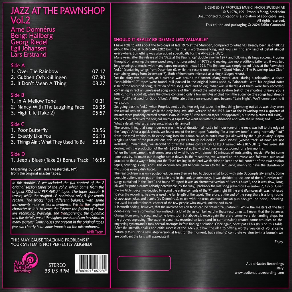 Arne Domnerus - Jazz At The Pawnshop  - Vol. 2 [LP]