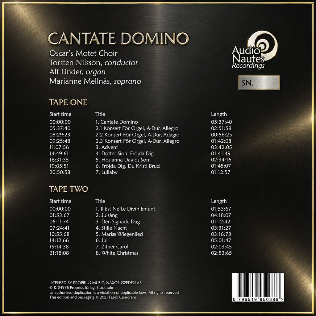 Oscar's Motet Choir - Cantate Domino [2xReel Tapes]