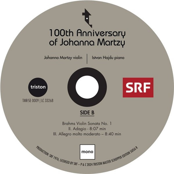 Johanna Martzy - Violin Sonatas Brahms No 1 – The Sound Of Tape