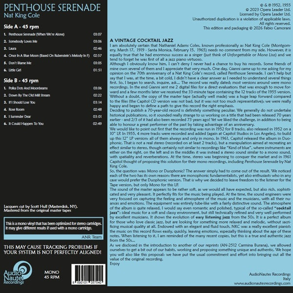 Nat King Cole - Penthouse Serenade
