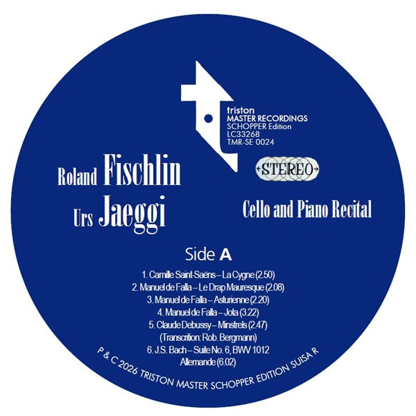 Roland Fischlin und Urs Jaeggi - Cello und Piano Recital