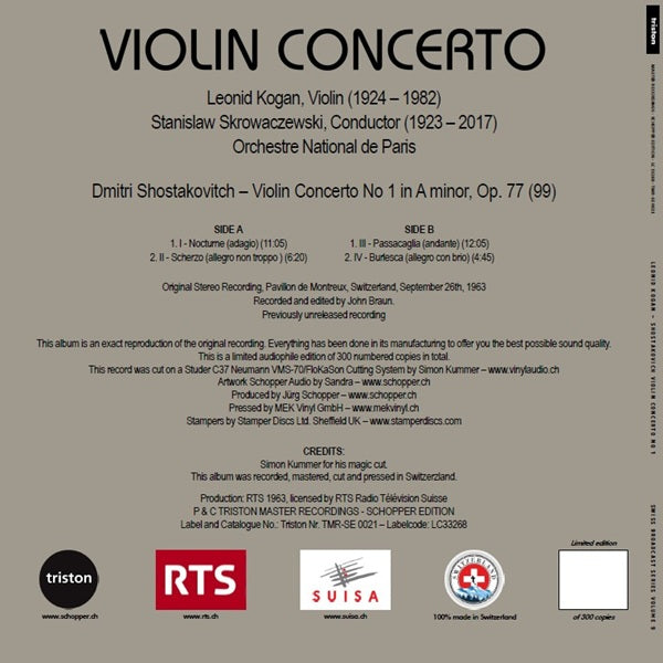 Leonid Kogan - Violin Concerto - Dmitri Shostakovich