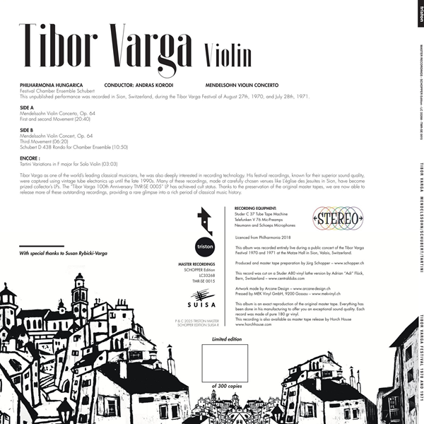 Tibor Varga J.S. Bach 協奏曲集 CD Tibor Varga - Mendelssohn Festival [LP] – The Sound of Tape