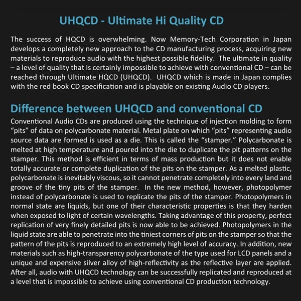 UHQCD - Ultimate HiQuality CD