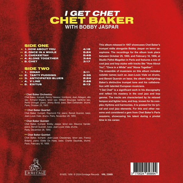 Chet Baker With Bobby Jaspar - I Get Chet