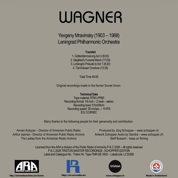 Yevgeny Mravinsky - Wagner [Reel Tape]