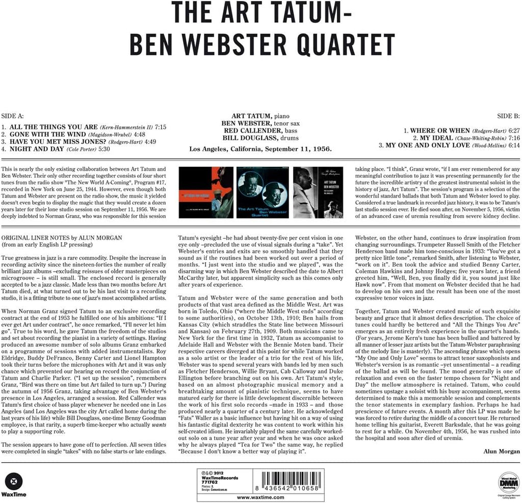 The Art Tatum - Ben Webster Quartet – The Art Tatum - Ben Webster Quartet