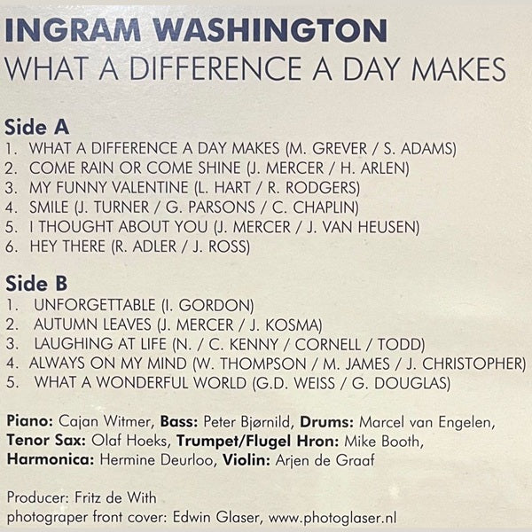 Ingram Washington - What A Difference A Day Makes